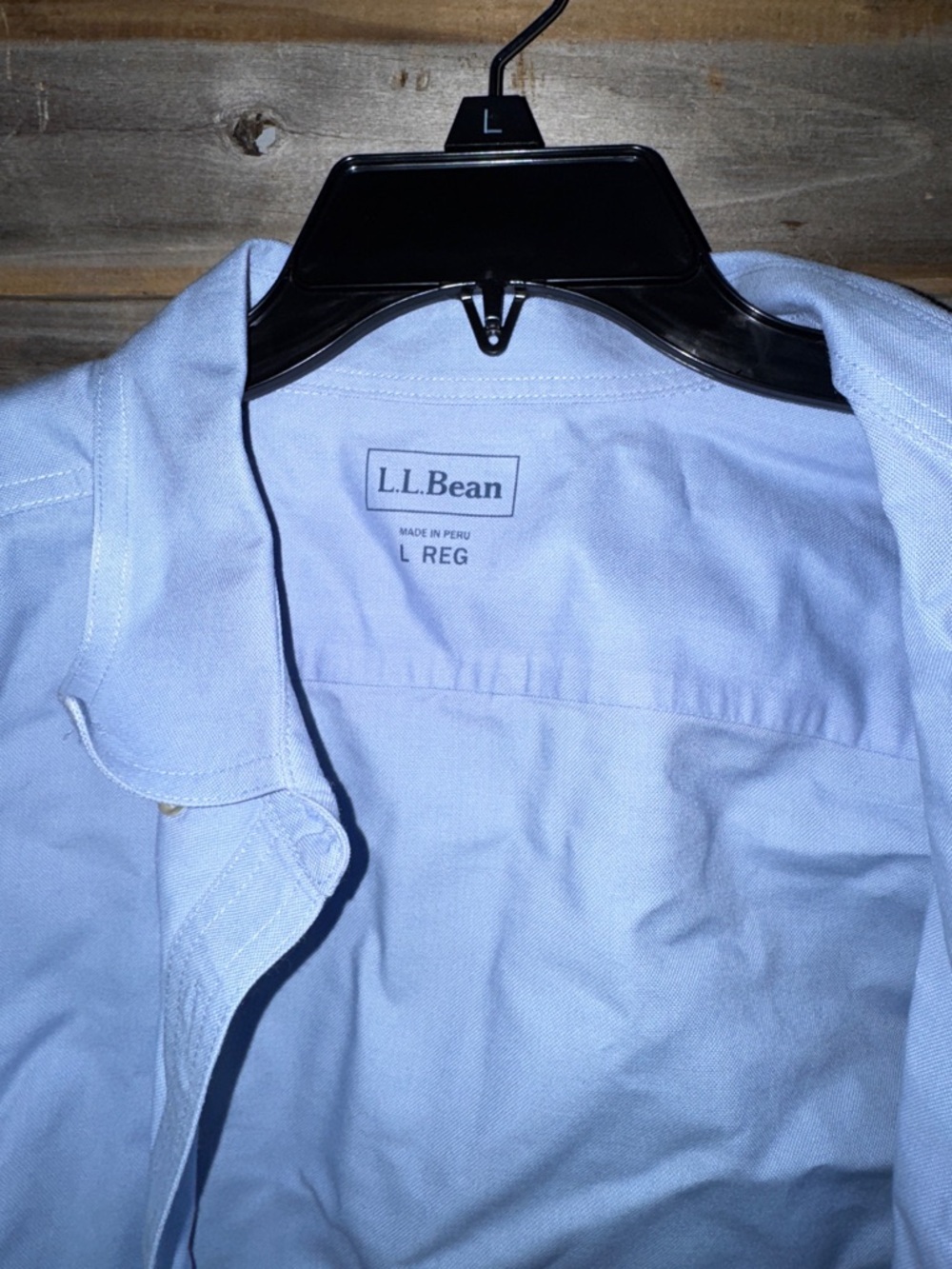 LL bean- Oxford men’s top large regular- button down- 100% cotton - Picture 3 of 7